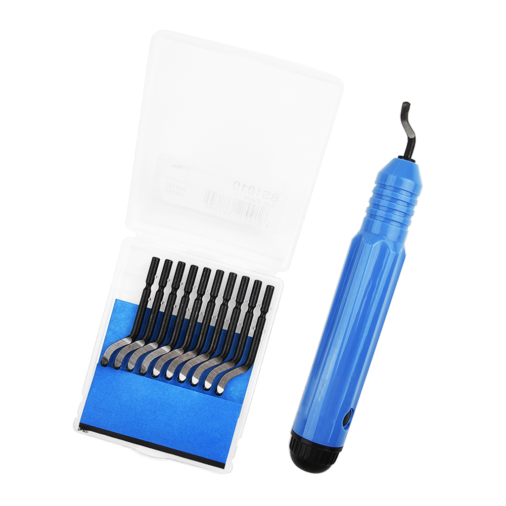 Xử lý Burr kim loại sửa chữa deburring công cụ kit 10PC Router bit quay deburr lưỡi Remover tay cho gỗ nhựa
