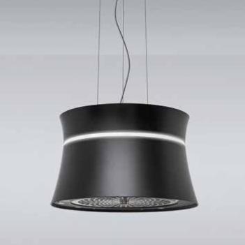 Máy hút khói khử mùi đảo decor Malloca SOPHIE K-500B - Inox, sơn đen, 700 m³/h, treo độc lập