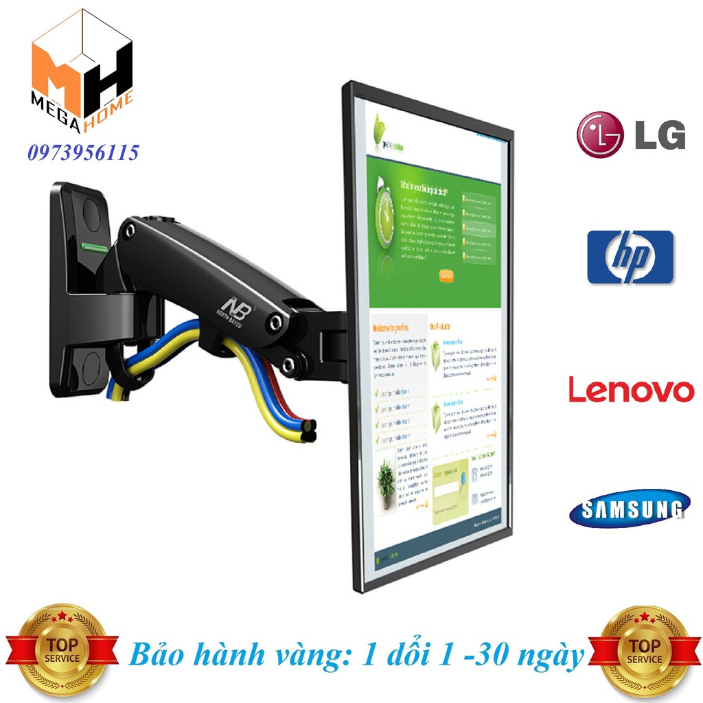 Giá treo màn hình nb f120 -máy tính & tivi xoay 180 độ