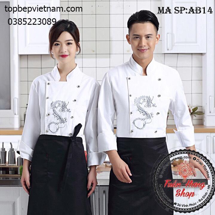 áo bếp,đồng phục bếp cao cấp ab14