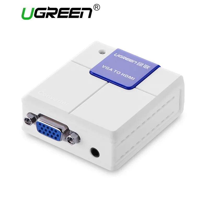 Ugreen 40224 màu trắng bộ chuyển đổi vga sang hdmi chuẩn 1.4 cao cấp 40224