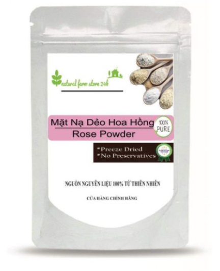 100gr Bột mặt nạ tươi Organic colagen cánh hoa hồng cao cấp dùng trong Spa (mask dẻo cao cấp chính hãng)-handmade