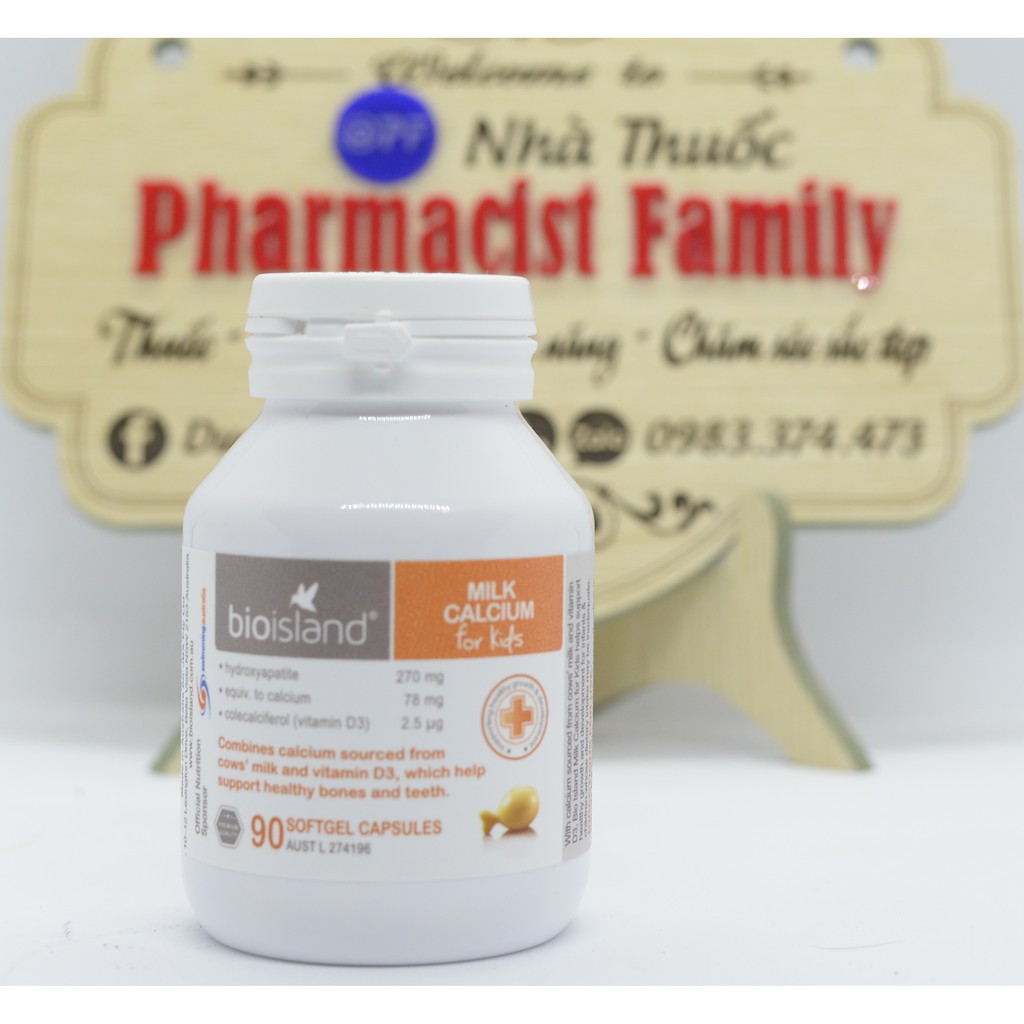 Bioisland Calcium Milk Viên Canxi Sữa - 90 Viên