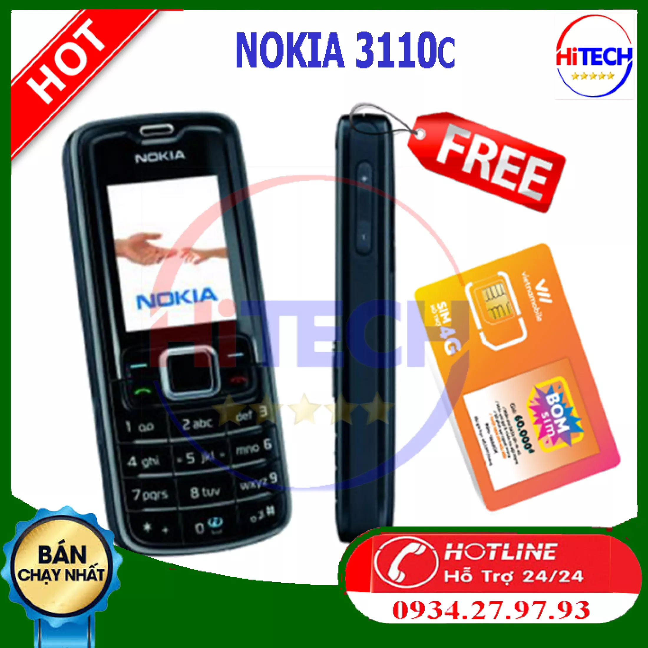 Điện thoại cổ nokia 3110c đầy đủ phụ kiện