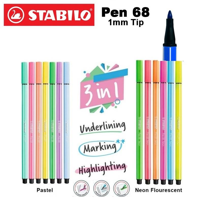 Bút Fineliner Stabilo Point 68 1mm (màu Neon & Pastel)