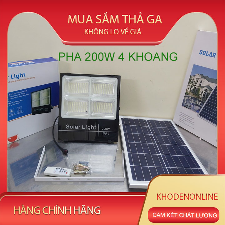 Đèn năng lượng mặt trời pha 200w