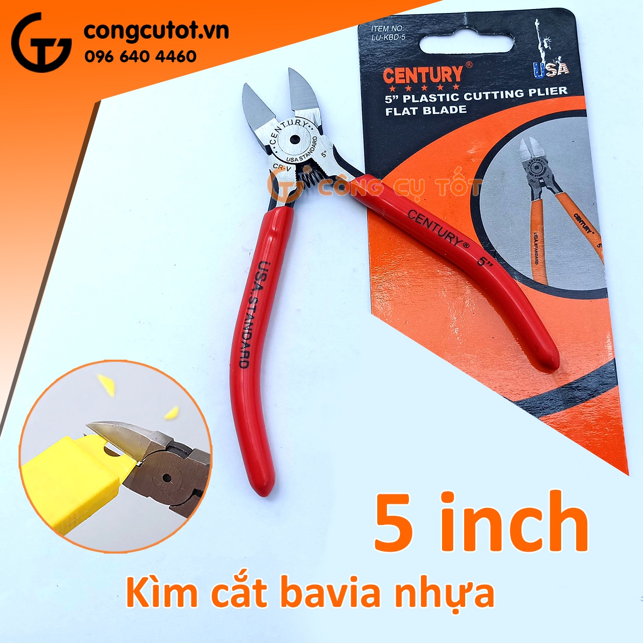 Kìm cắt nhựa, bavia nhựa Century 5, 6, 7inch