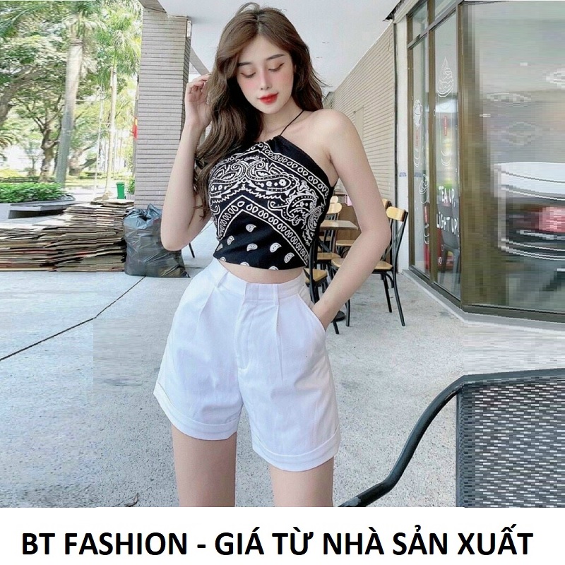 (Mua Lẻ hoặc Bộ) Quần Sọt Kaki Co Dãn/ Áo Thun Ôm Thổ Cẩm - BT FASHION (SE01)