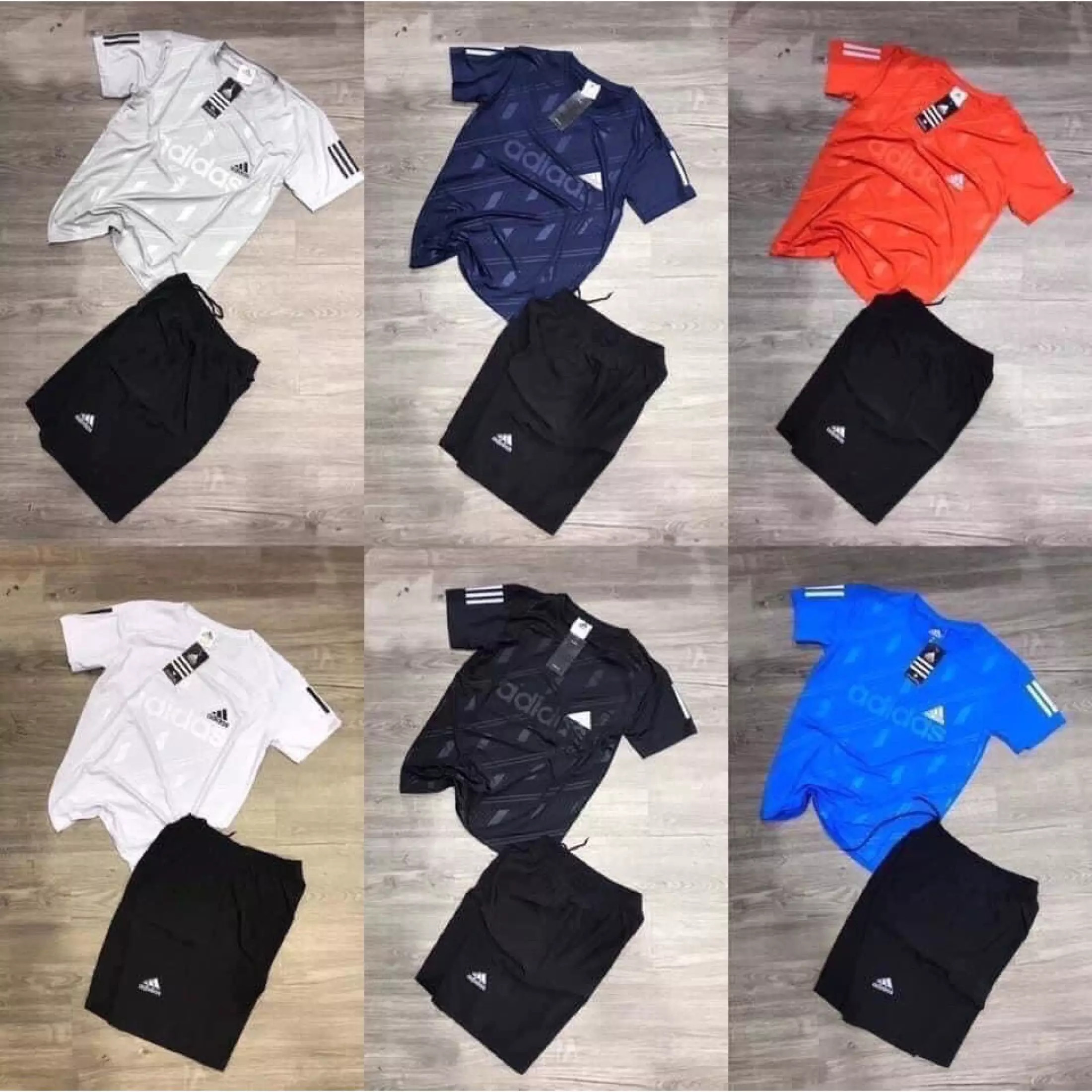 Combo 6 bộ quần áo thể thao nam adidas đủ màu, bộ thể thao nam adidas dập vân cao cấp, bộ thể thao nam adidas dành cho nam nữ