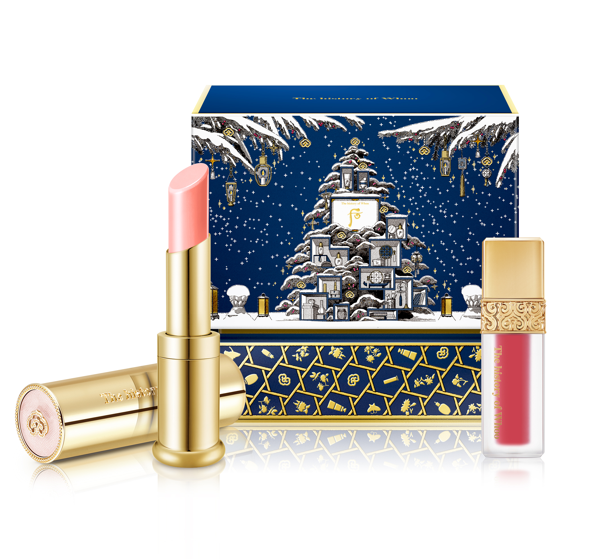 Bộ son dưỡng môi Whoo Mi Glow Lip Balm Pink set