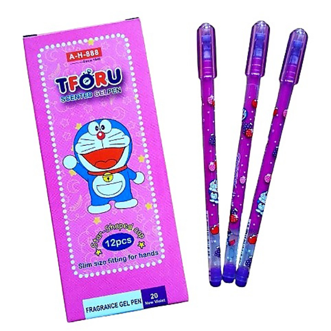 Hộp 12 bút gell mực thơm tforu a-h-888, ngòi 0.4mm, nét chữ đẹp,mực không lem vở, không xù giấy, cotienshop93