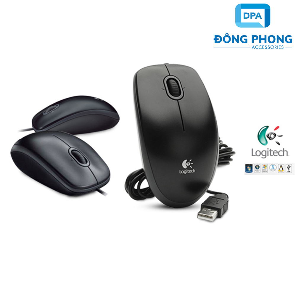 Chuột có dây logitech b100 chính hãng bảo hành 12 tháng