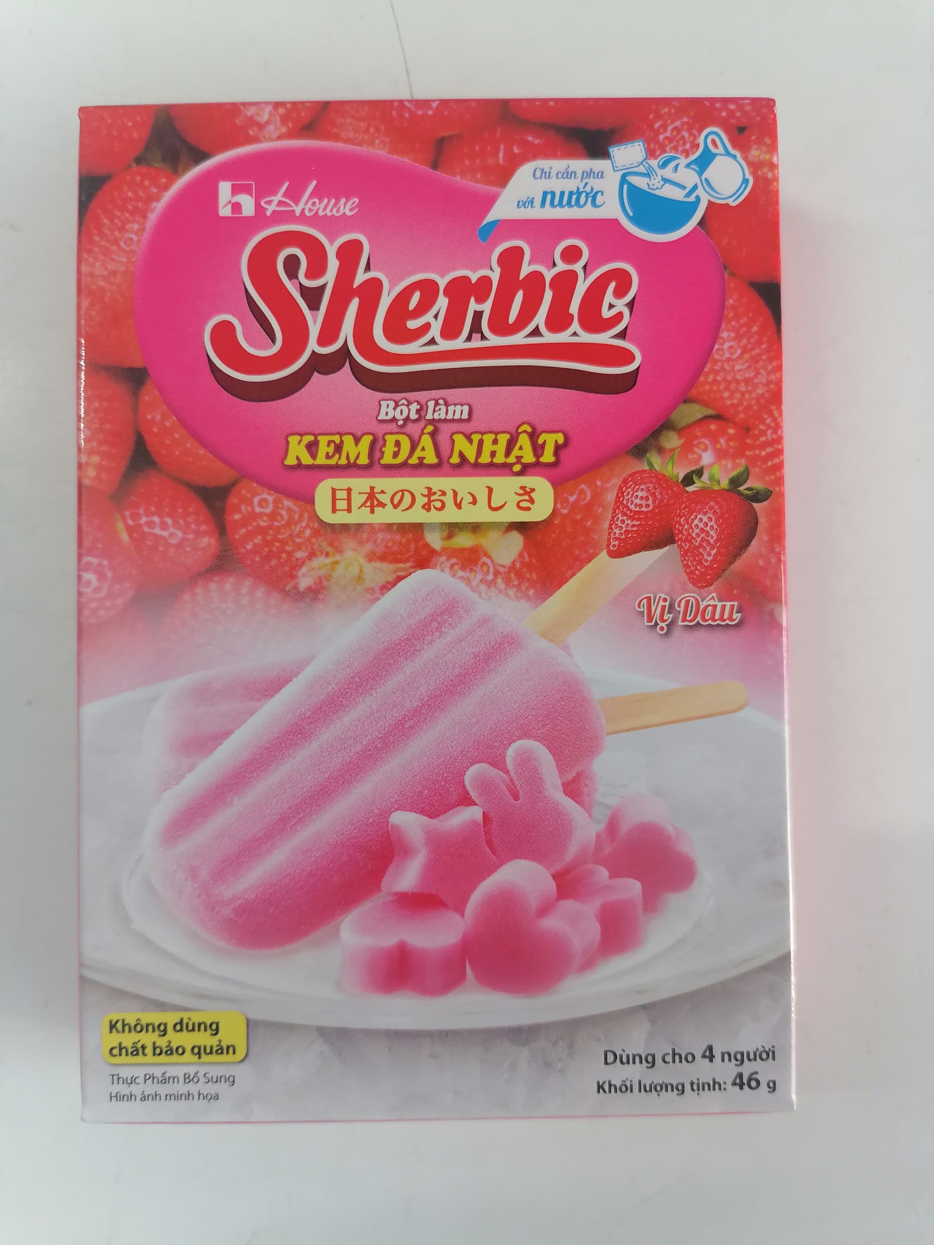 Bột làm kem đá kiểu nhật sherbic strawberry ice cream powder