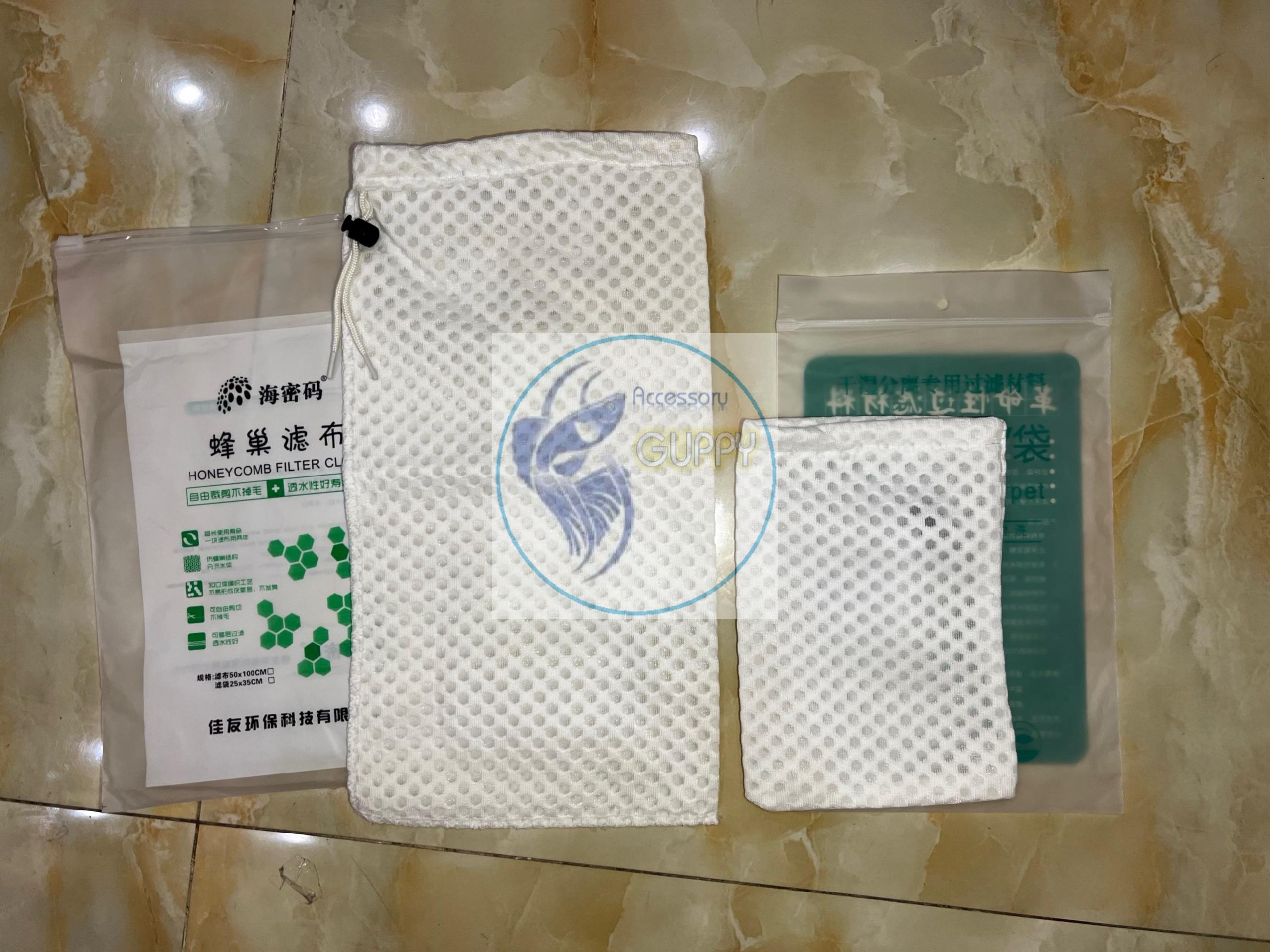 Túi lọc nước tổ ong 3D giữ cặn phân cá cho hồ bể cá cảnh