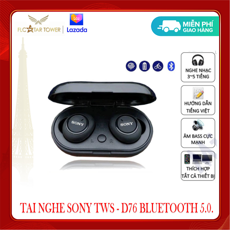 Tai Nghe sony D76 giá rẻ / Tai nghe bluetooth So-nyD D76 cao cấp 2020, chống nước, chống ồn, âm thânh siêu bass nge cực đã..