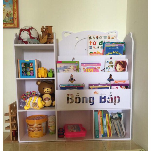 Kệ sách cho bé hình gấu kích thước 90x94x25cm (cao x ngang x sâu)