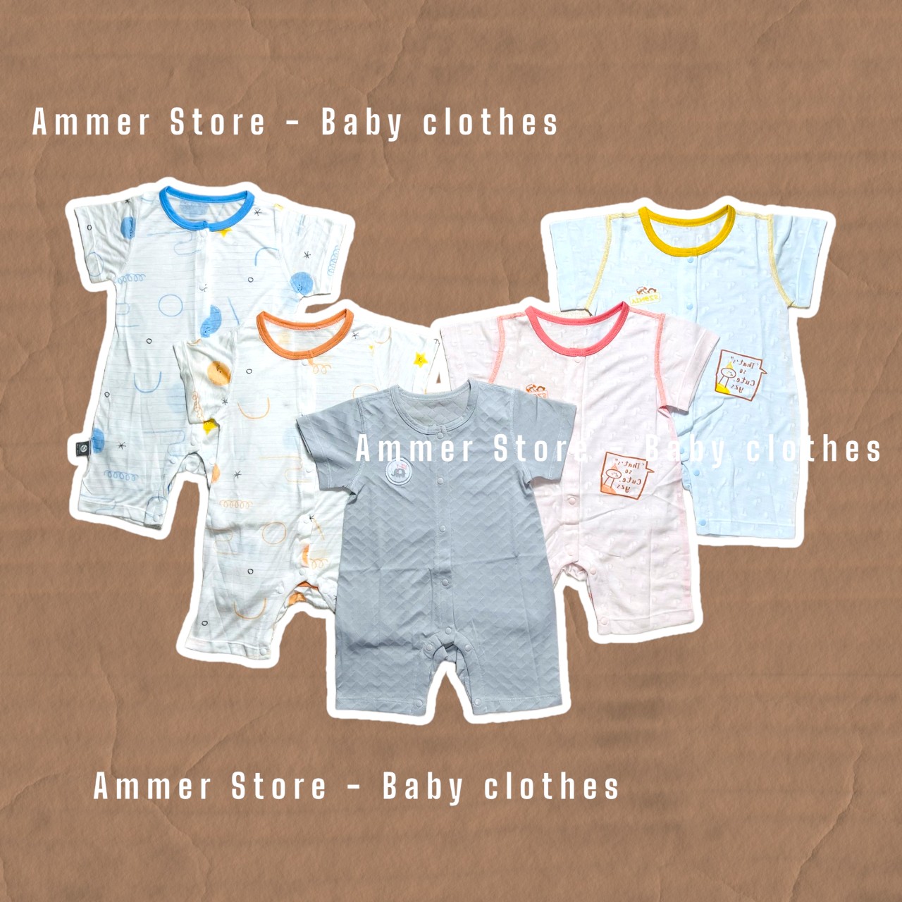 Body đùi bé trai bé gái, bodysuit, romper cho bé vải sợi tre cao cấp Ammer
