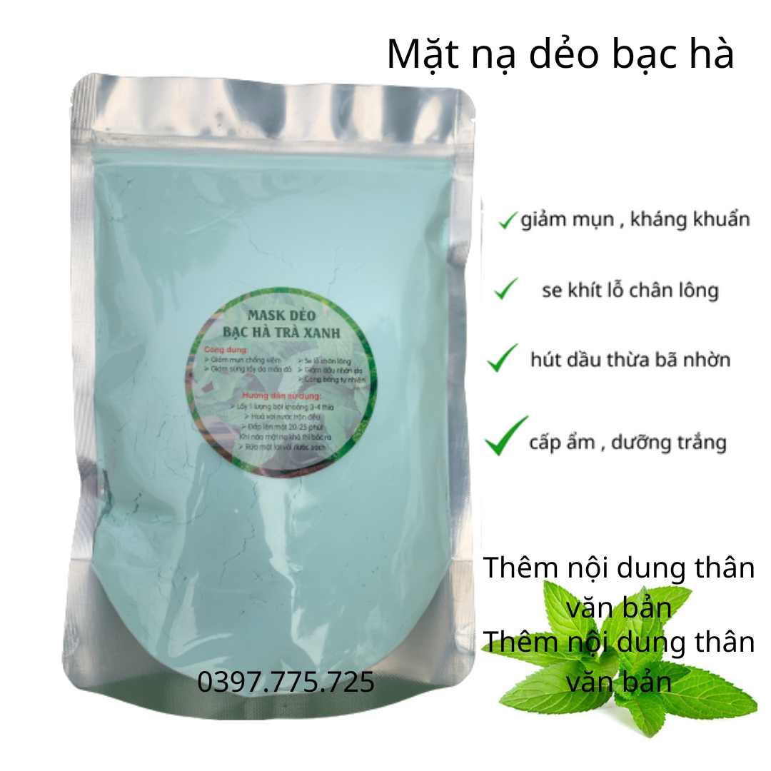 MẶT NẠ DẺO BẠC HÀ