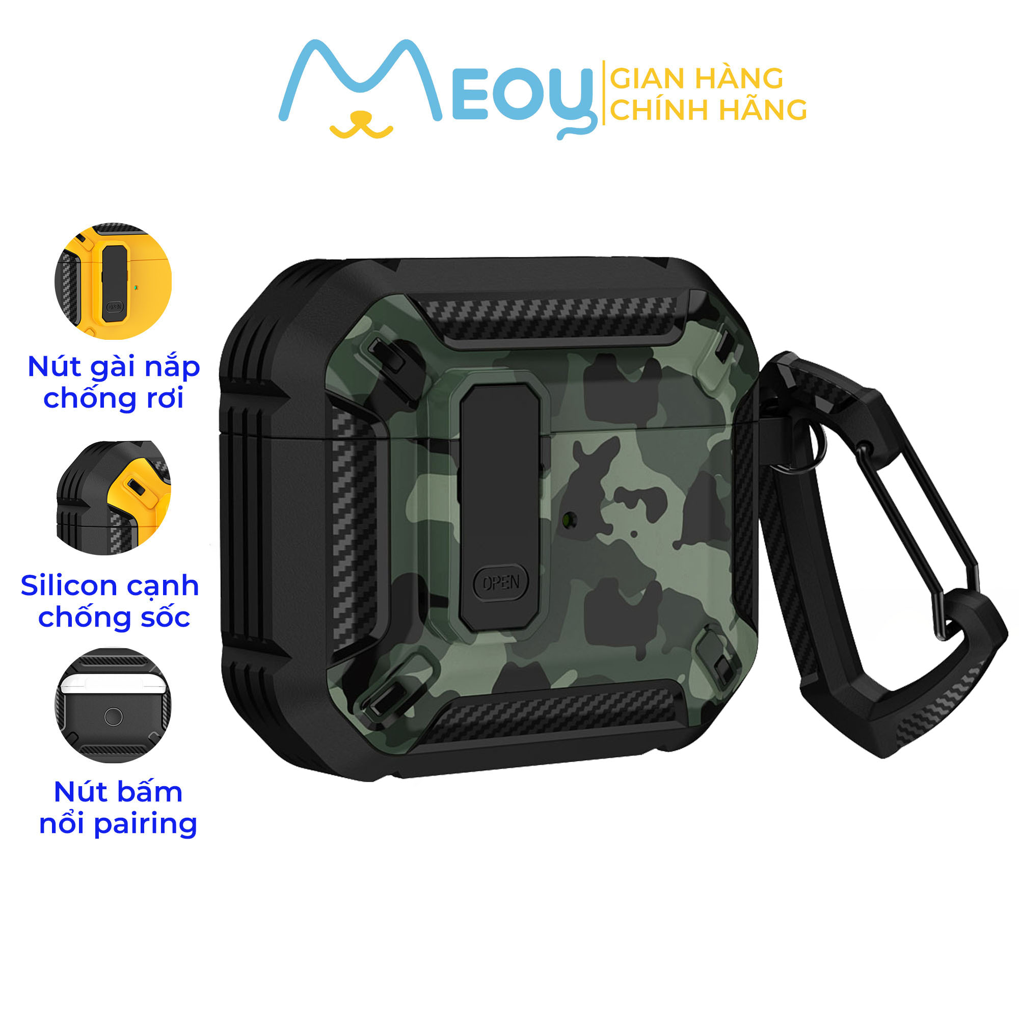 [HCM]Ốp Airpods Pro Trong Mờ Viền Đen cho AirPods 1/2/Pro - airpod case