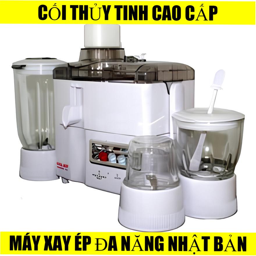 [ THƯƠNG HIỆU NHẬT BẢN ] Mua Máy Xay Ép Đa Năng 4 In 1 Khaluck KL-360 Chính Hãng, Xay Sinh Tố, Xay Thịt, Hạt, Ép Trái Cây, Thiết Kế Tiện Lợi, Ống Tiếp Nhiên Liệu Lớn, Lưỡi Dao Inox Sắc Bén Xay Nhanh Mọi Loại Thực Phẩm, Bh 1 Năm.