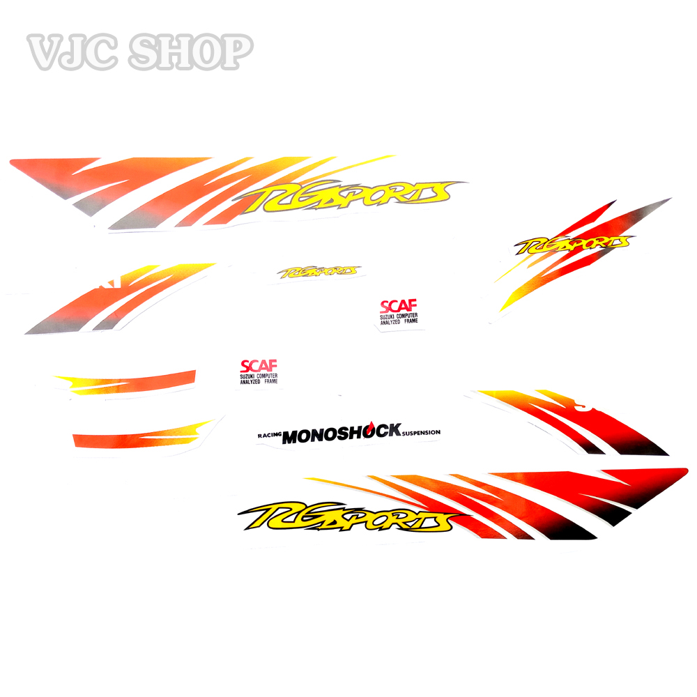 Bộ tem dán xe RGV SPORT độ với các màu lựa chọn cho decal xe máy
