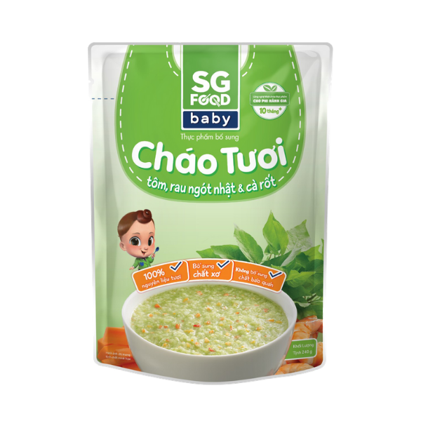 [HCM]Cháo tươi baby tôm rau ngót nhật cà rốt 240g x 30