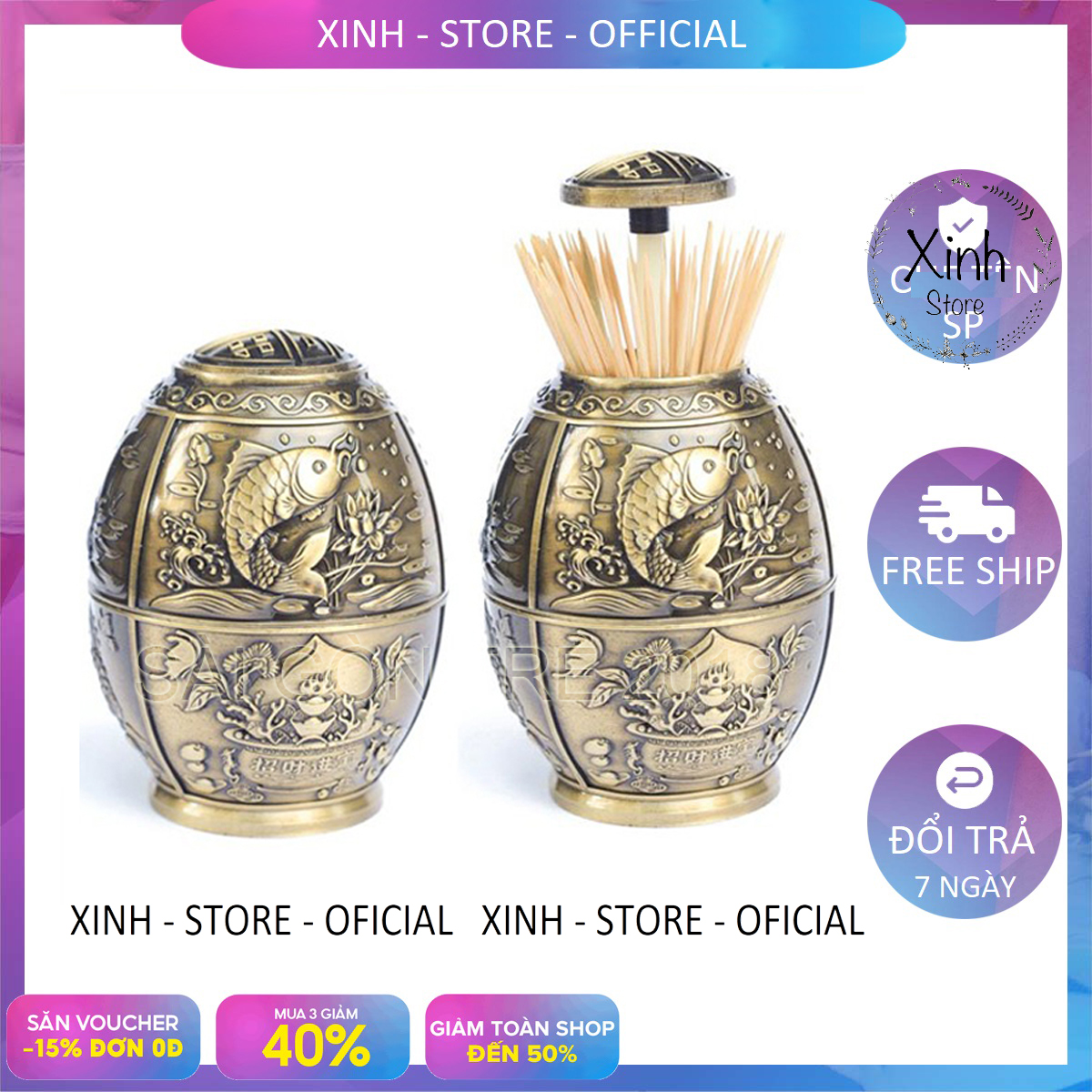 Lọ đựng tăm siêu đep chất liệu bằng đồng hợp kim cao cấp tự động ra