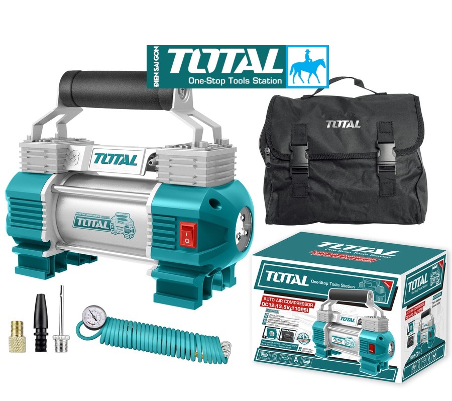 Máy bơm hơi lốp xe ô tô xe hơi 12V TOTAL Chính hãng TTAC2506T
