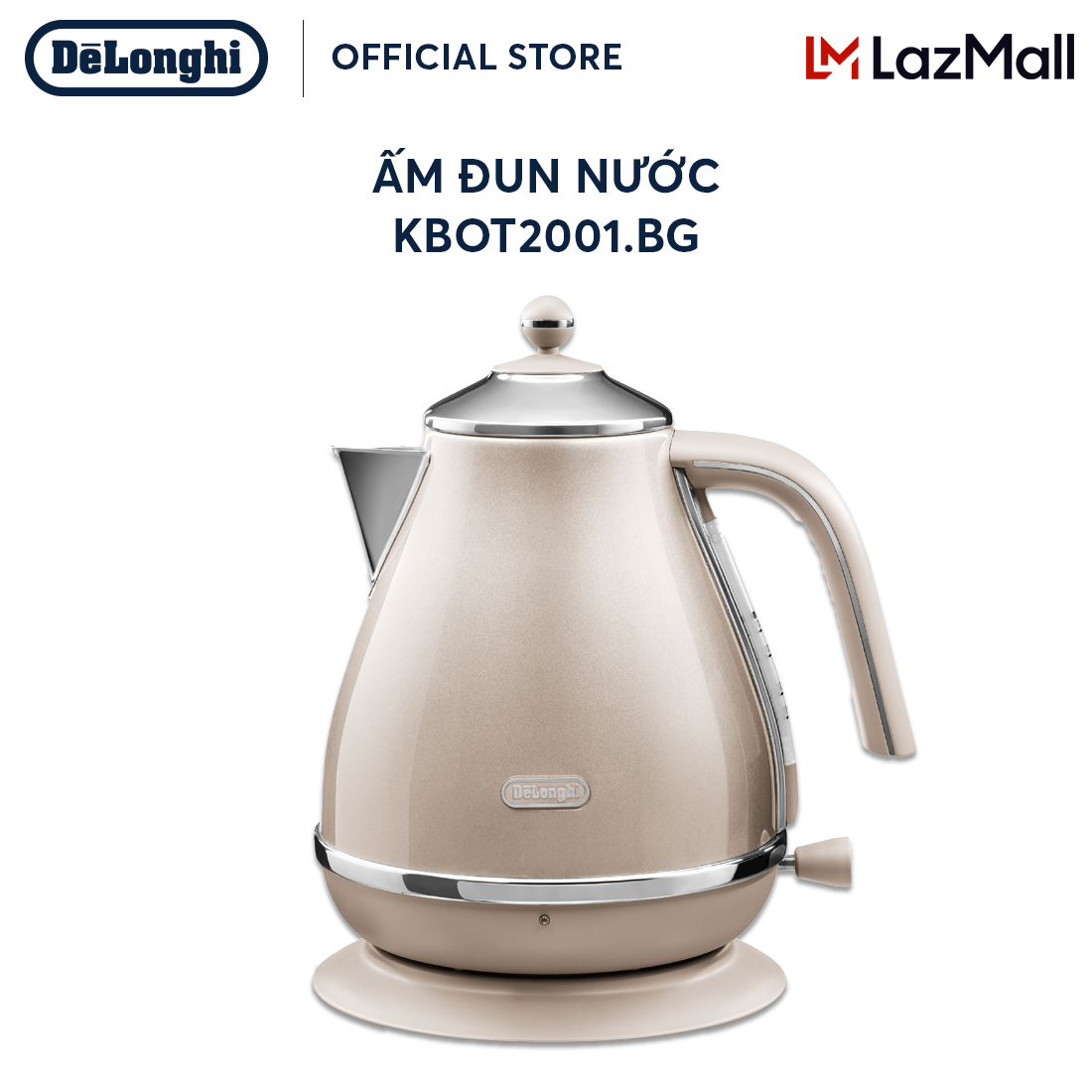 Ấm đun nước siêu tốc DeLonghi Icona Metallics KBOT2001