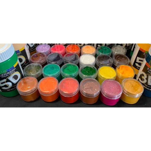 Màu acrylic 3d - 5d lọ 30ml bảng màu 2