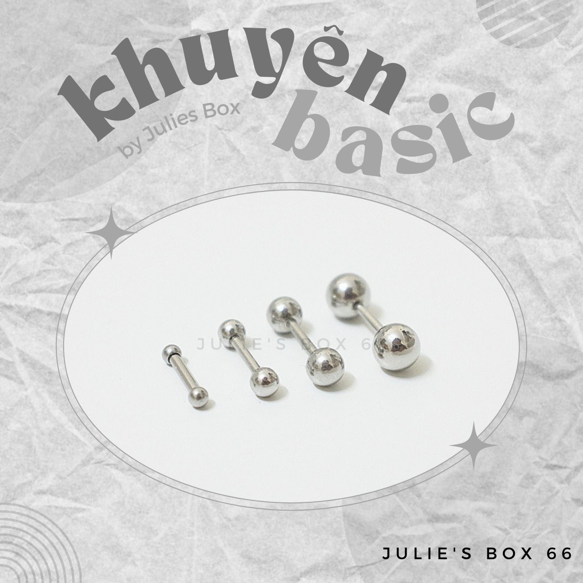  Khuyên Tai Bông Tai 2 Đầu Bi Tròn Nhiều Size Màu Bạc Đeo Sụn Đeo Vành Thép Y Tế Titan Thép Không Gỉ Cá Tính Phong Cách Nam Nữ Freesize Không Đen Không Ngứa Không Dị Ứng Không Gỉ Sét julies box 66 best 