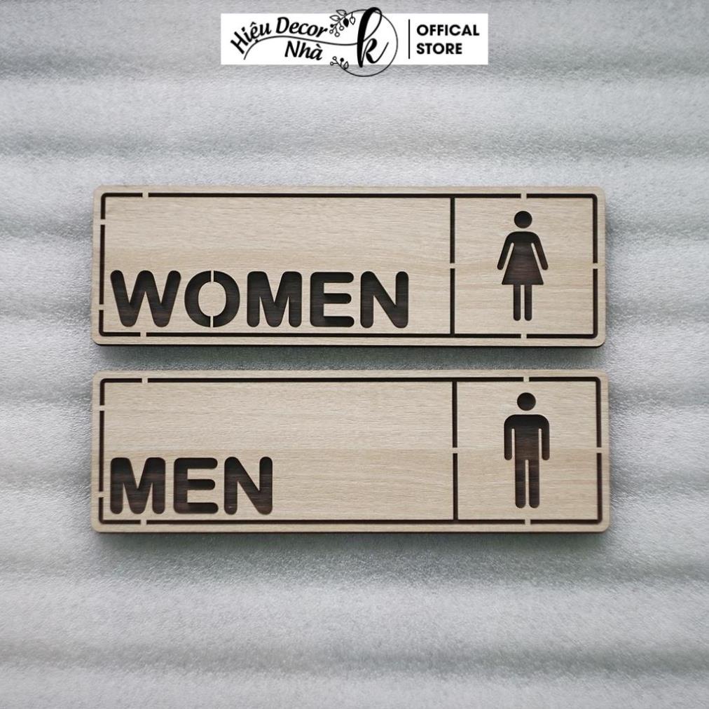 Bảng gỗ dán cửa nhà vệ sinh men women, bảng gỗ decor wc nam nữ hiệunhàk-tl18s - hiệu nhà k