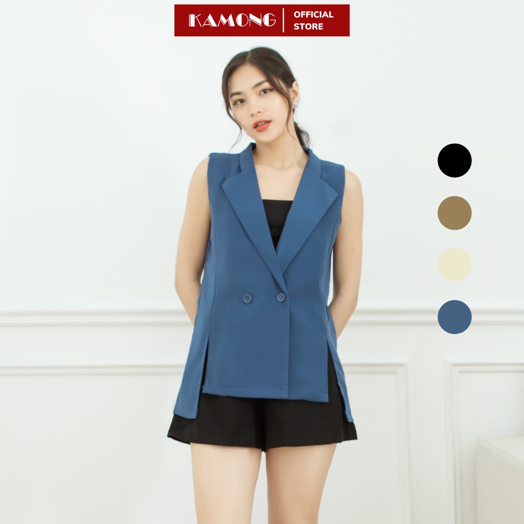 Áo blazer nữ sát nách kamong phong cách vest công sở a145