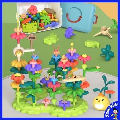 Đồ chơi thông minh xếp hình vườn hoa cao cấp cho trẻ em, trẻ con, bé trai, bé gái, nam, nữ 1 2 3 4 5 tuổi. Trò chơi ltrí tuệ lắp ráp, lắp ghép sáng tạo cho trẻ nhỏ