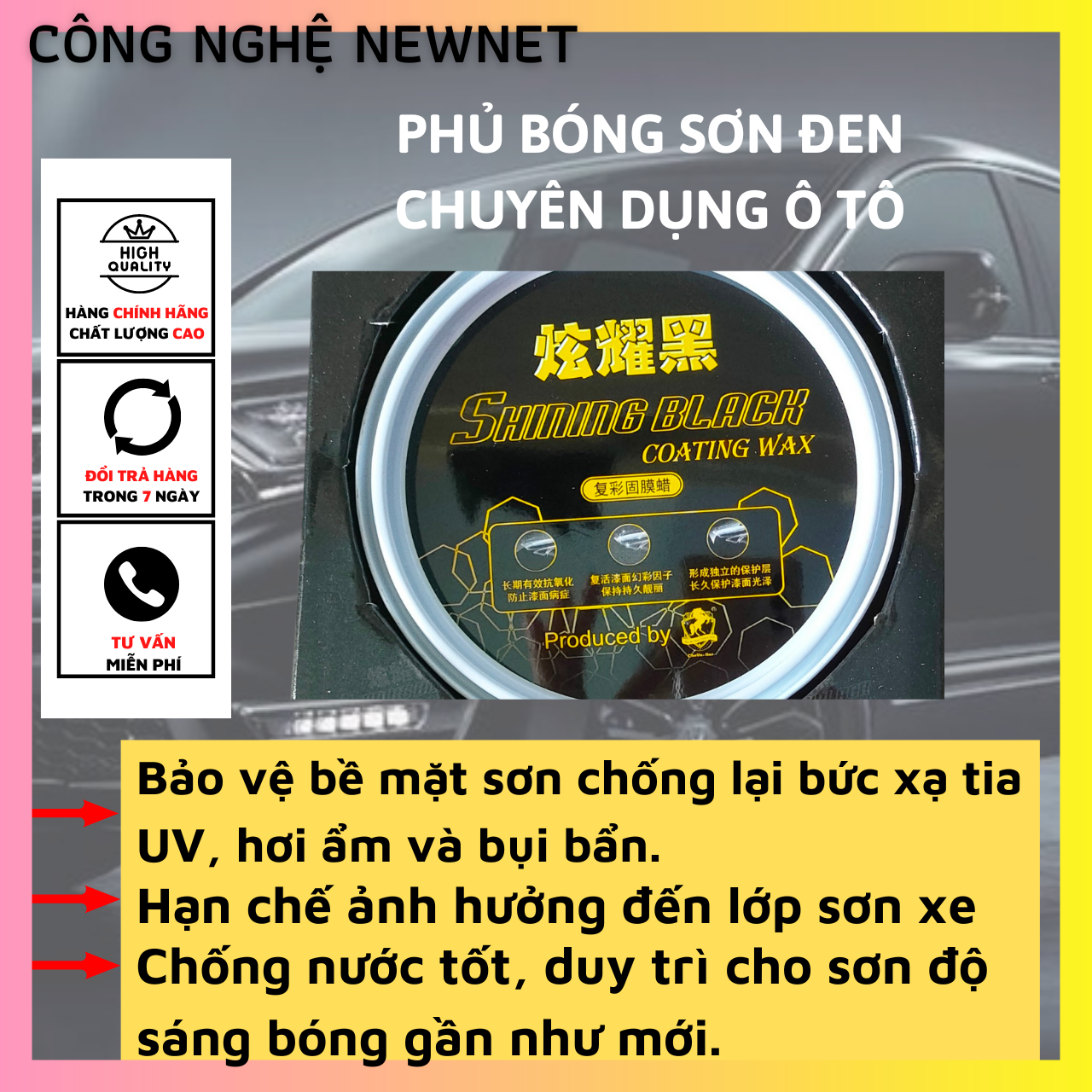 Sáp phủ bóng chuyên dùng cho sơn màu đen