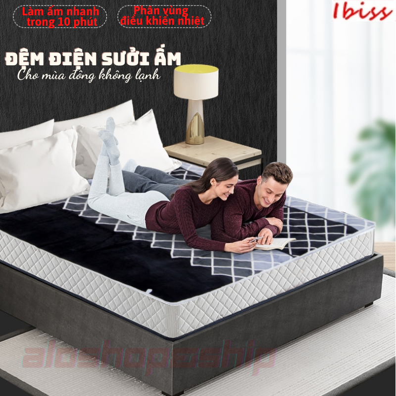 Đệm điện sưởi ấm kiểu Hàn Quốc chăn nệm thảm điện làm ấm và lưu thông khí huyết IBISS