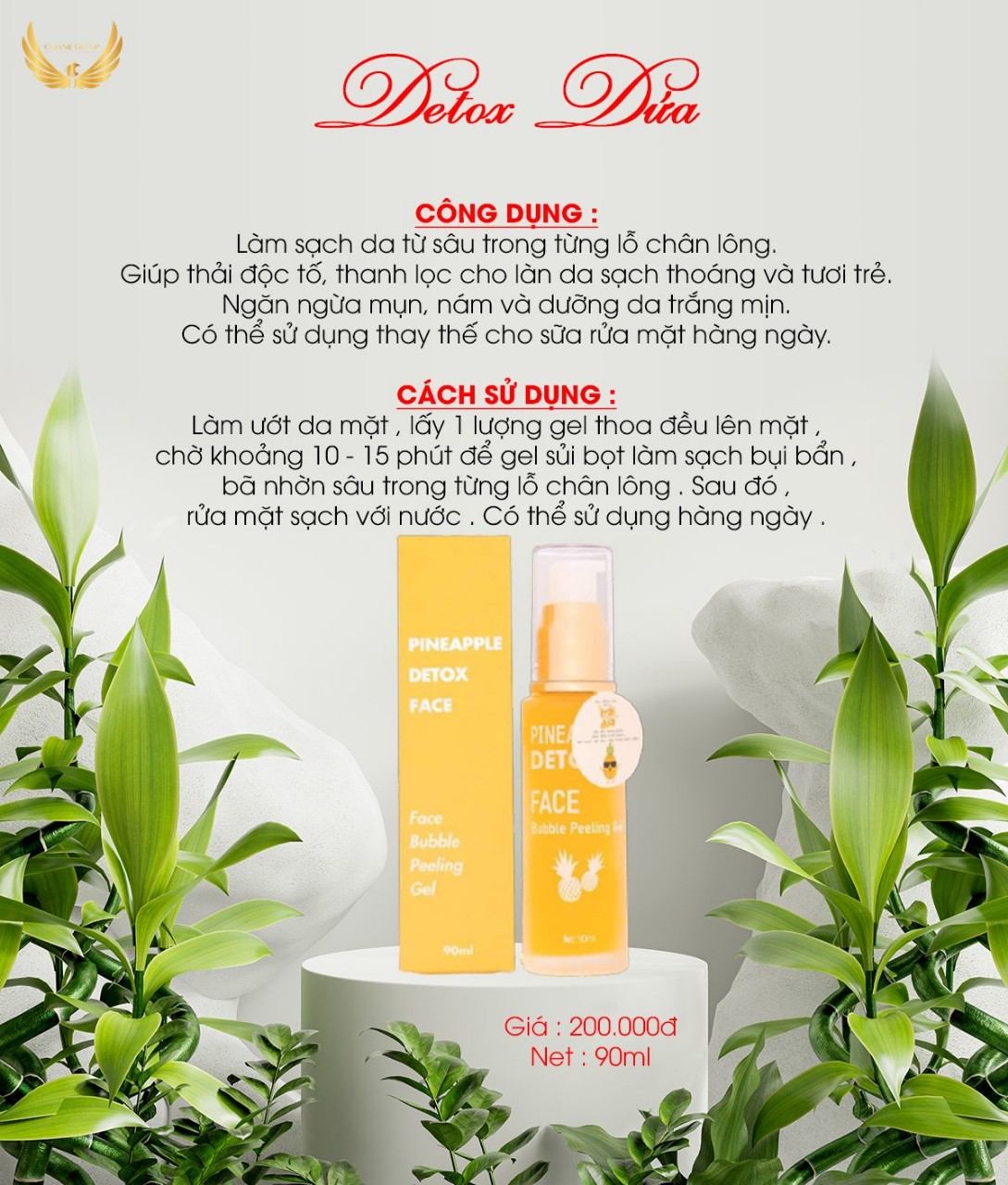 Dextot thải độc Dứa giúp da trắng mịn đều màu thải bỏ bụi bẩn độc tố từ sâu lổ chân lông