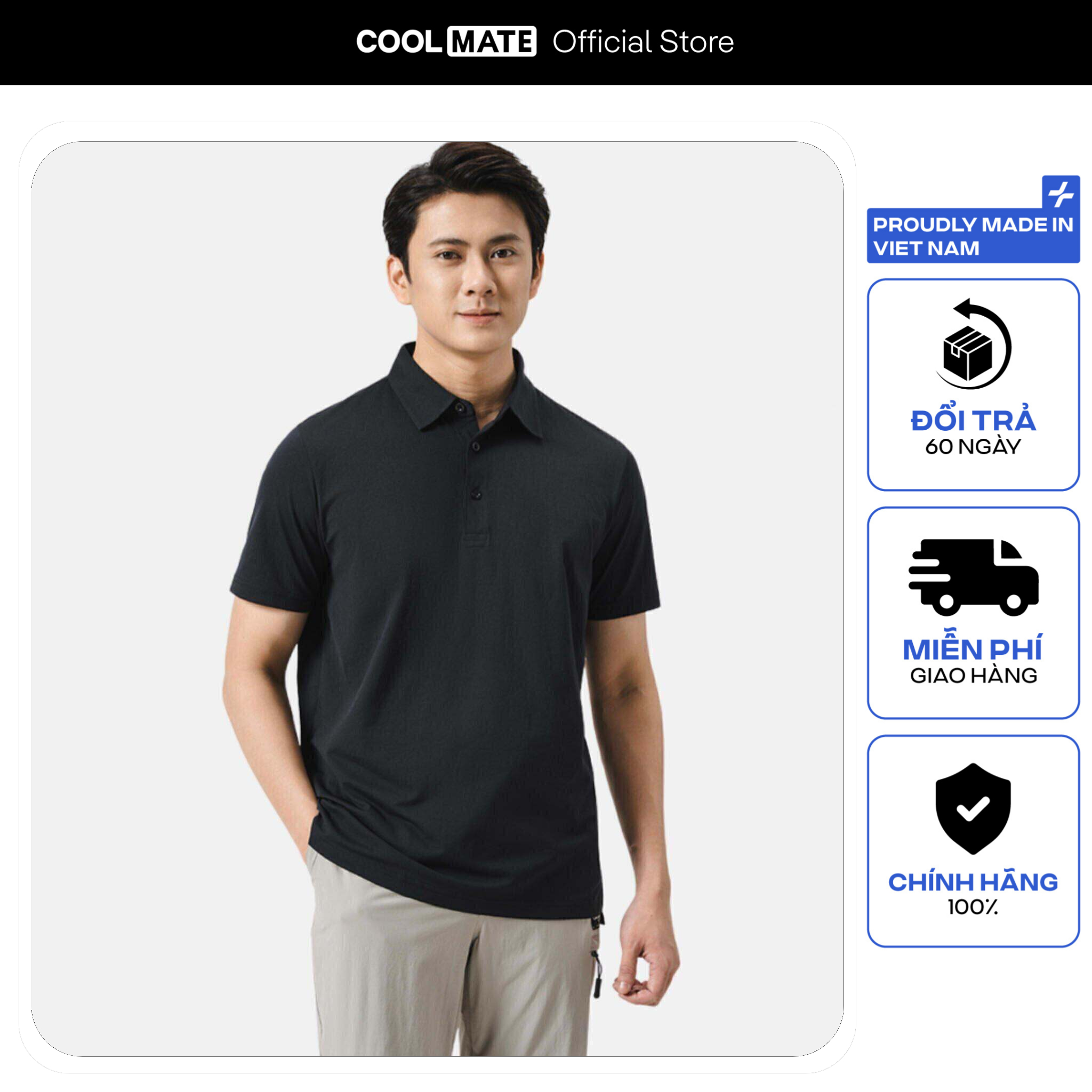 [CHỈ 20H 2-6.2 MUA 4 GIẢM 18%]COOLMATE - Áo Polo nam Excool mềm mướt chống nhăn - Coolmate