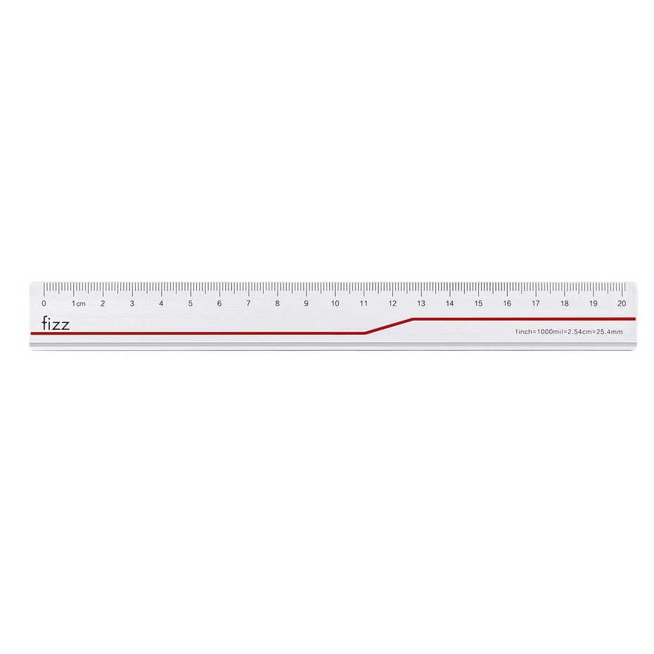 Thước kẻ nhôm fizz guangbo 20cm fz22705