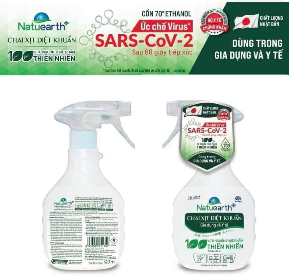 Chai xịt diệt khuẩn 410ml
