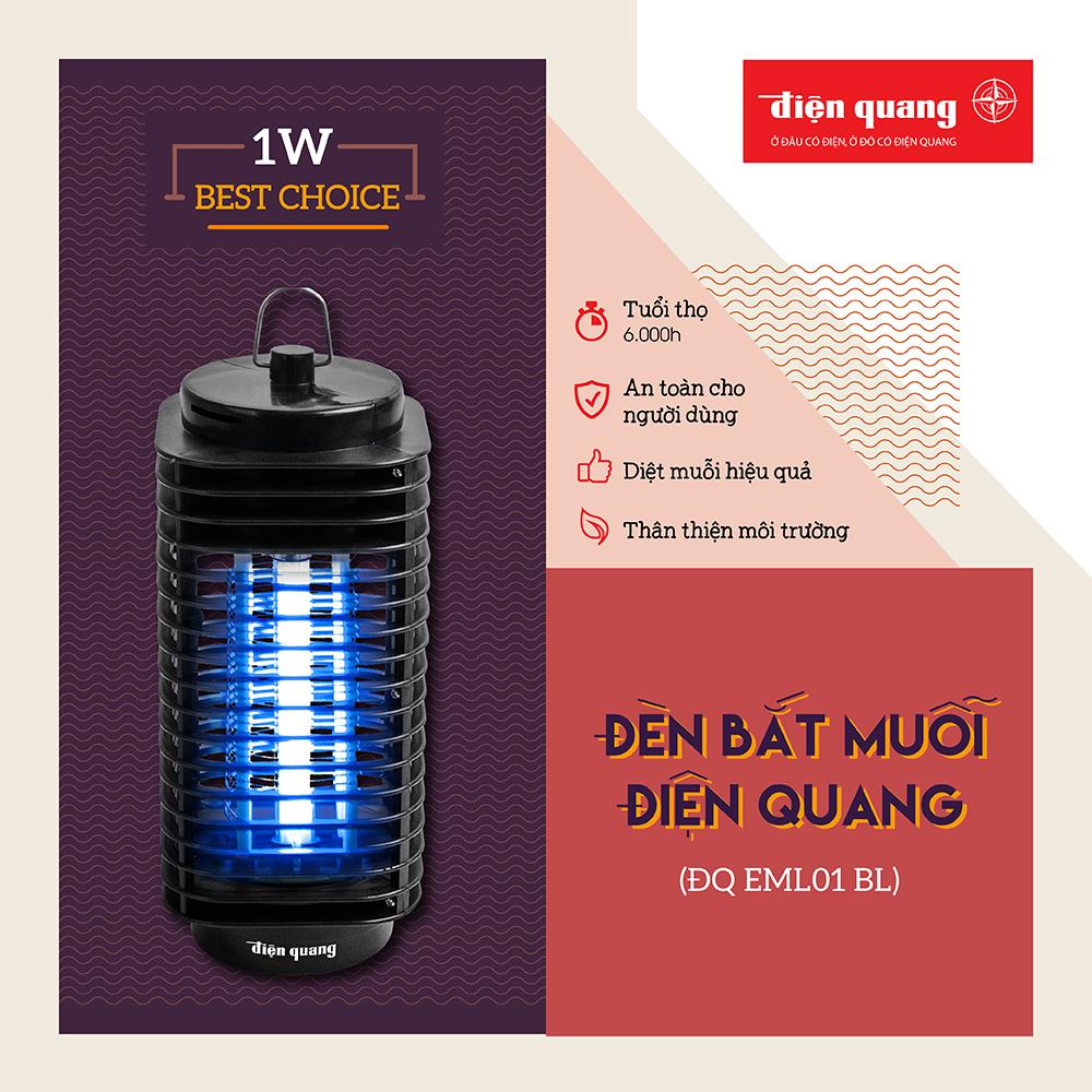 Đèn bắt muỗi điện quang đq eml01 bl