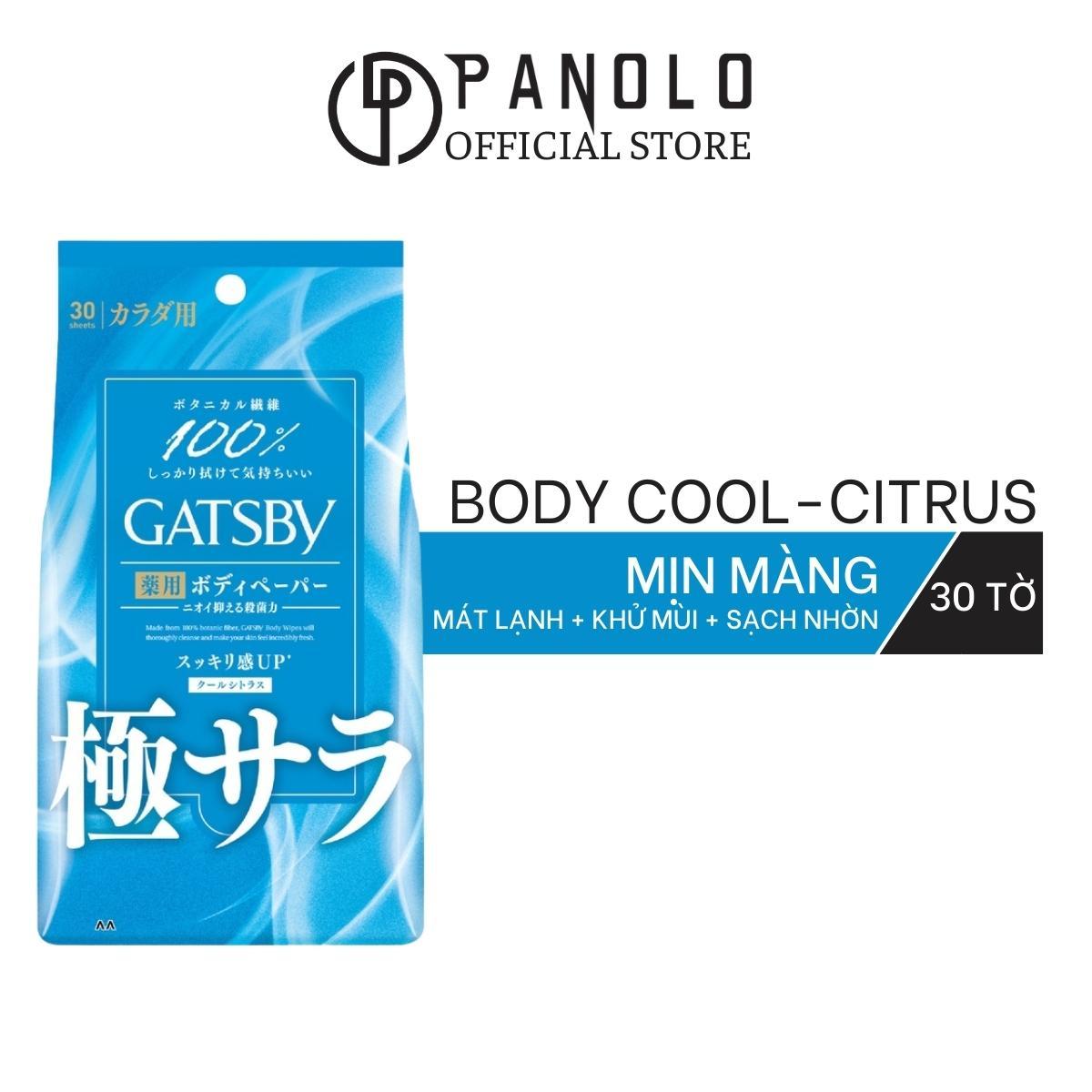 Khăn Giấy Ướt Gatsby Paper Wipes Mát Lạnh Khử Mùi Cơ Thể