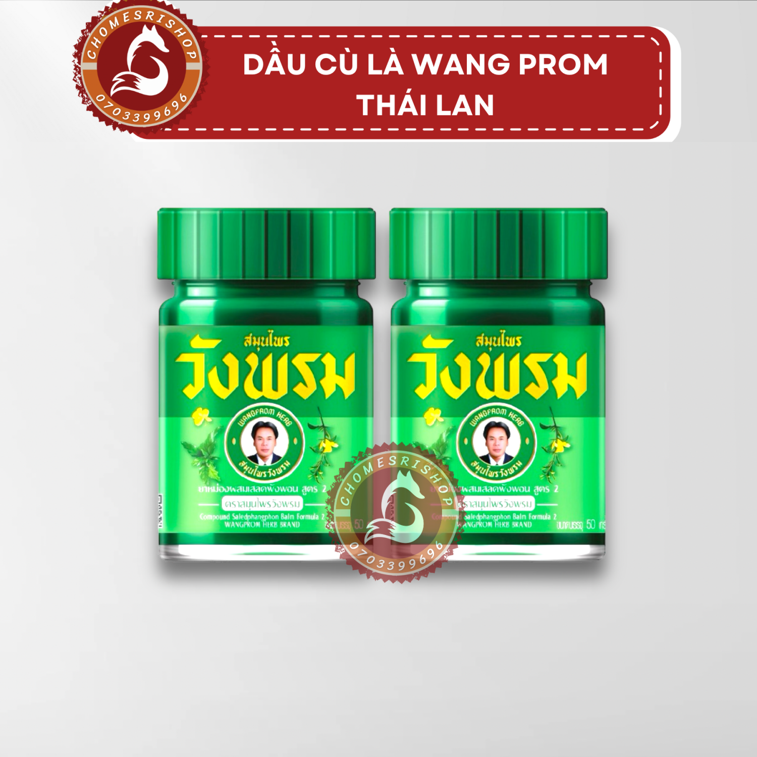 Lốc 6 dầu cù là wang prom xanh 50g thái lan