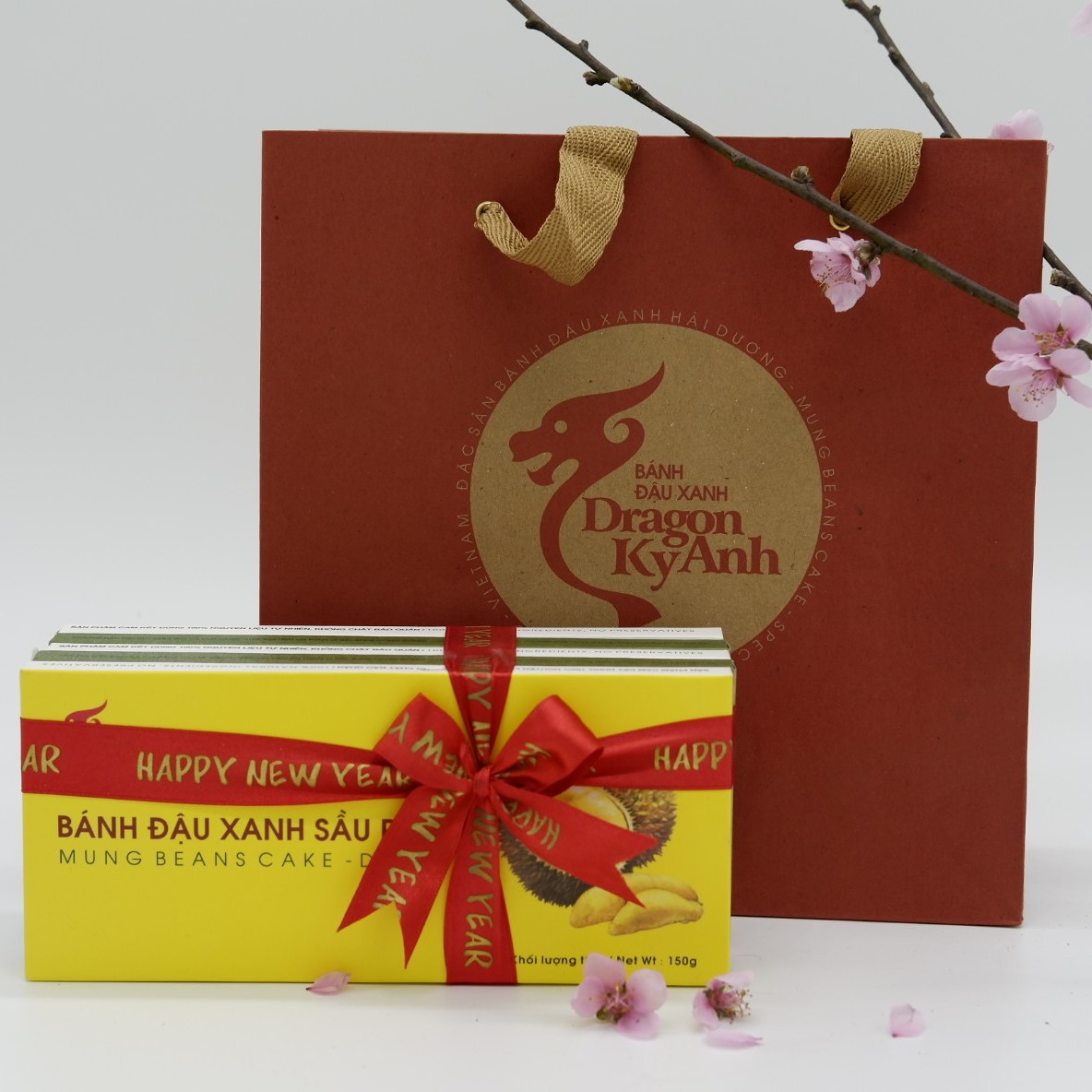 Bánh đậu xanh Rồng Vàng Kỳ Anh gói quà 5 hộp 750gr - Đặc sản Hải Dương