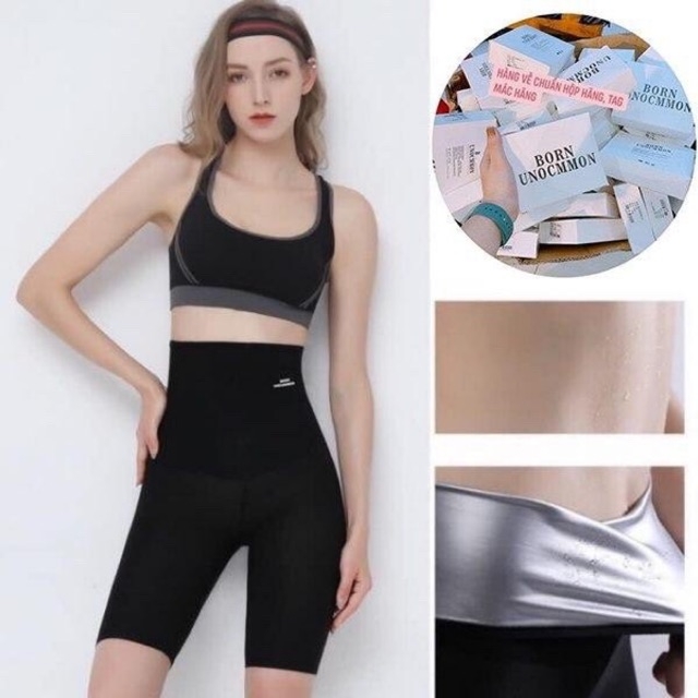 Quần Tập Thể Thao Lửng/Ngố,Đốt Cháy Mỡ Bụng Giảm Eo Siêu Hot