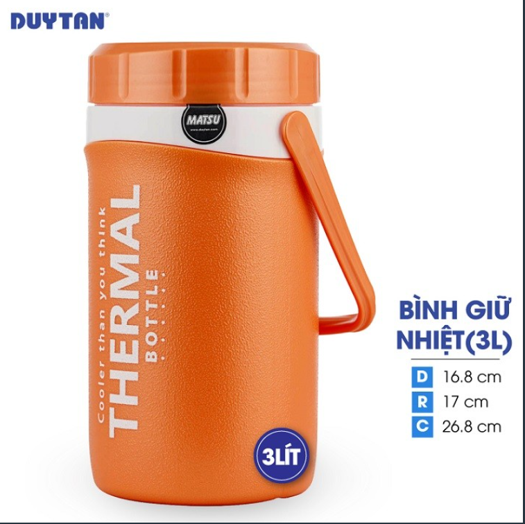 Bình giữ nhiệt nhựa Duy Tân 3 lít - Bình gữi nhiệt 3l