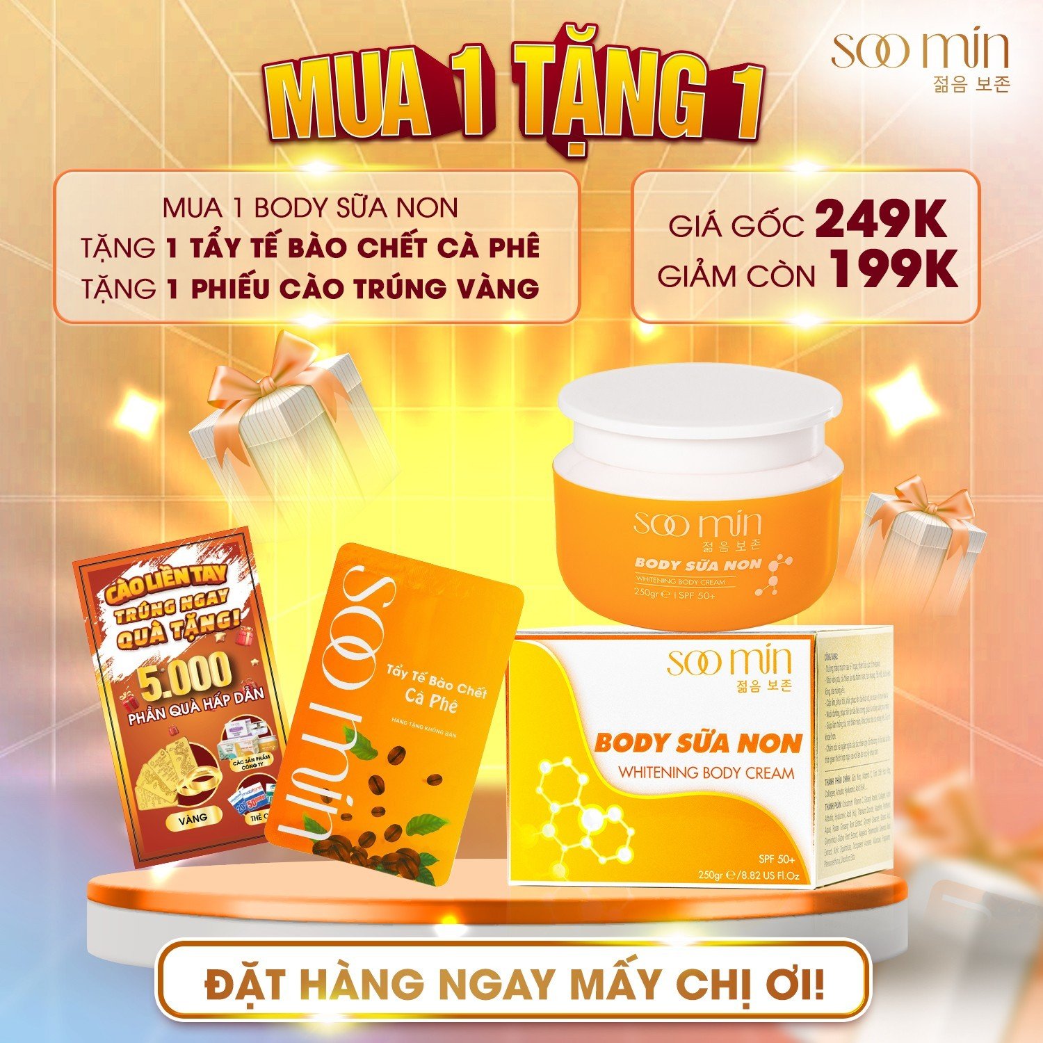 Kem body sữa non soo min