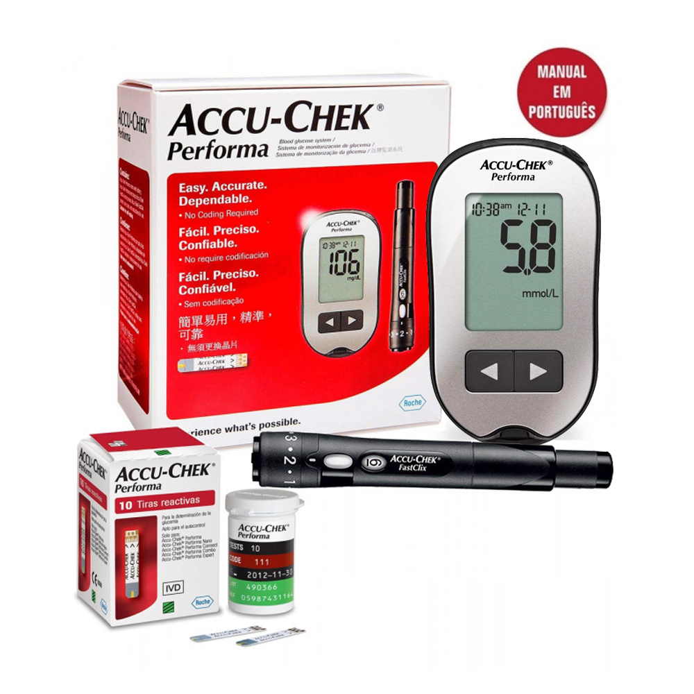 Bộ máy đo đường huyết accu-chek performa -