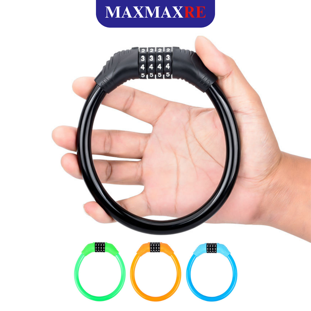 Khóa Chống Trộm Xe Đạp Khóa 4 Số Chống Trộm, Khóa Xe Đạp Thể Thao Có Mật Khẩu Bền Tiện Dụng Chất Lượng Cao