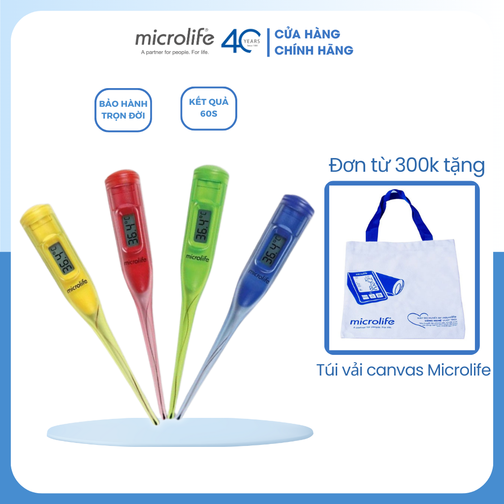 Nhiệt kế điện tử microlife mt16k1 - đo thân nhiệt, môi trường, vật thể bảo hành trọn đời